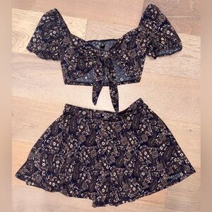 Windsor Paisley Two-Piece Skort Set
